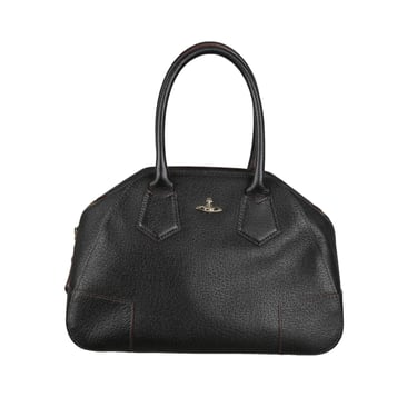 Vivienne Westwood Black Leather Top Handle Bag