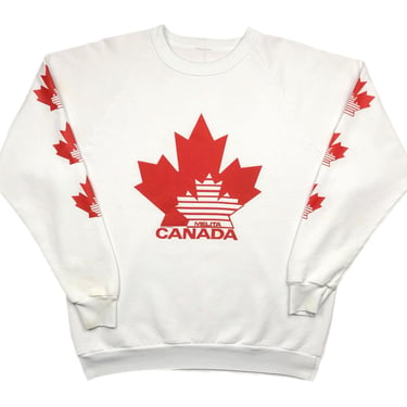 Vintage 80s/90s Melita Manitoba Canada Maple Leaf Souvenir/Destination Style Crewneck Sweatshirt Pullover Size Large 