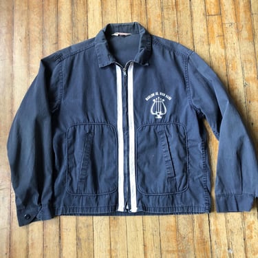 50s Dan River Poplin Mechanic Jacket Small Medium 