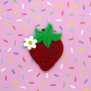 Strawberry Hair Clip Cute Fruit Barrette Acrylic Summer 