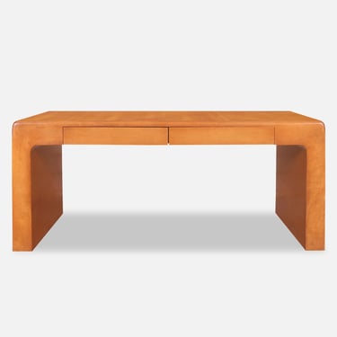 Vintage Bird’s Eye Maple “Waterfall” Executive Desk