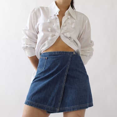 90s Denim Wrap Skirt - W26