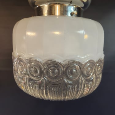 Vintage Flush Mount Light with Clear and Frosted Glass 8