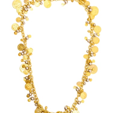 Lawrence Vrba Goldtone Coin Embellished Necklace