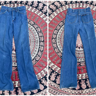 Rare vintage ‘70s Sedgefield faded indigo jeans, gorgeous quality denim | high waisted, bootcut with long inseam, measures 26@W x 33.25”L 