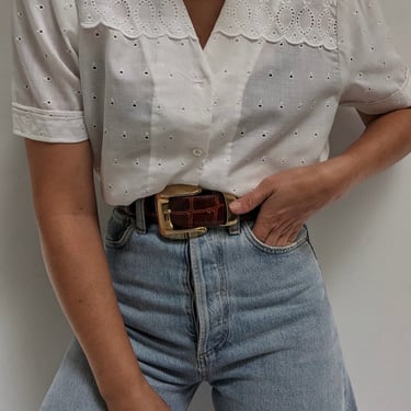 Sweet Vintage Eyelet Blouse