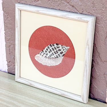 Spotted Shell Needlepoint Art