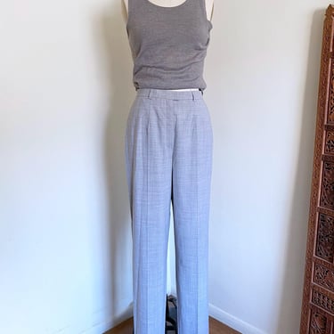 Vintage Escada Trousers, Gray, High Waisted, 30