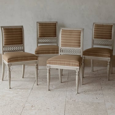 Set of Four Late 19th C. Swedish Dining Chairs