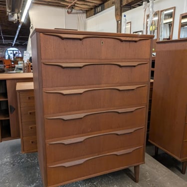 (RESERVED) Teak Tall Boy Dresser