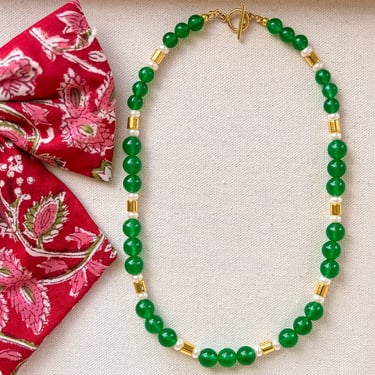 Jade Gemstone Beaded Necklace