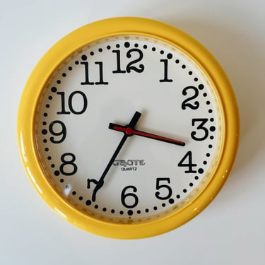 Yellow Wall Clock