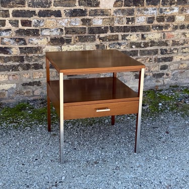 Classic Paul McCobb for Calvin End Table with Drawer in Walnut
