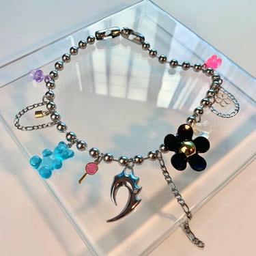 Ball chain heart charm necklace 