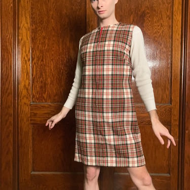 70s Pendleton plaid shift dress 