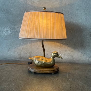 Vintage Brass Duck Lamp
