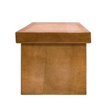 Karl Springer Exceptional Box Table In Leather 1976-1978