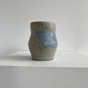 handmade natural blue ceramic vase 
