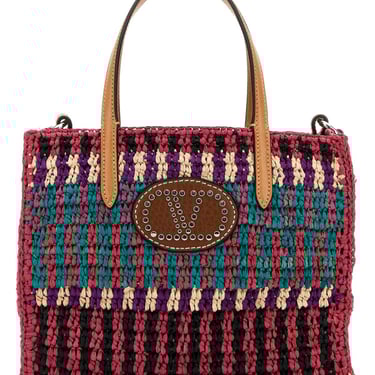Valentino Garavani Women Multicolor Crochet Vlogo Handbag
