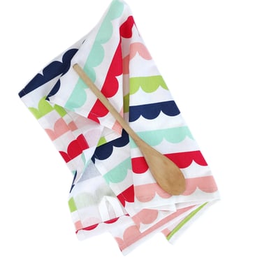 Colorful Scalloped Kitchen Towel 