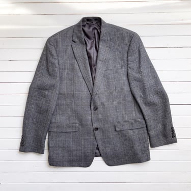 Ralph Lauren jacket 90s vintage black plaid men's wool blazer sport coat 