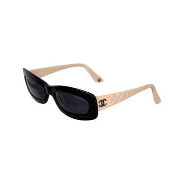 Chanel Tan Quilted Logo Micro Sunglasses