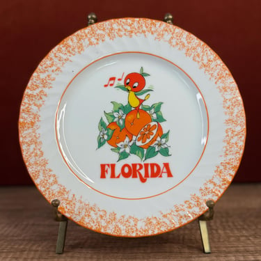 Walt Disney World Orange Bird Collector Plate Made in Japan Vintage Florida Exclusive Theme Park Souvenir Dining 