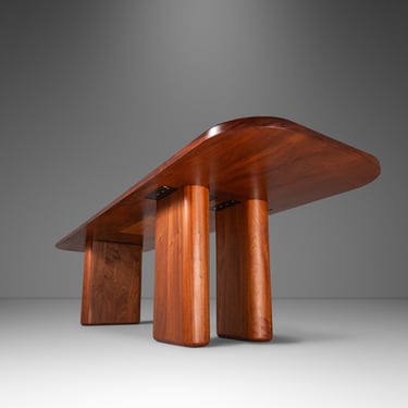 Organic Modern Conference Dining Table in Solid Madagascar Mahogany by Mark Leblanc, USA 