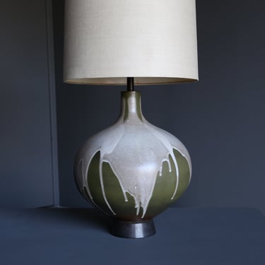 Large Scale David Cressey "Flame Glaze" Ceramic Lamp, circa 1970