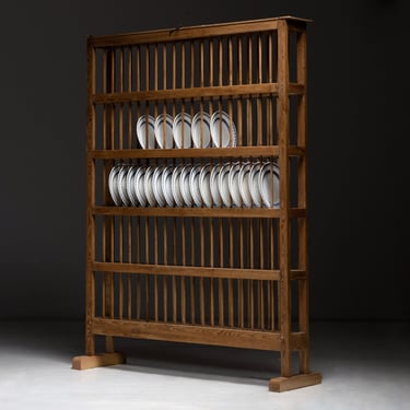 Massive Country House Plate Rack