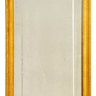 French Empire Gilt Composite Beveled Mirror