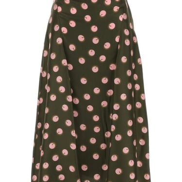 Fendi Woman Printed Silk Skirt