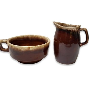 Vintage Hull Brown Drip Glaze Kitchenware, Creamer & Soup Chili Crock, Syrup Pitcher, Hot Cocoa, Cappuccino Chocolate Mug, Vintage Kitchen 