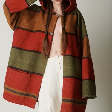 Romeo Gigli Hooded Wool Coat