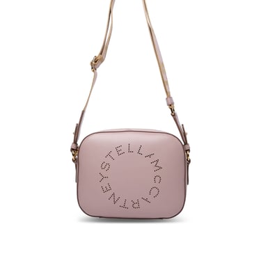 Stella Mccartney Donna 'Camera Bag' Pink Vegan Leather Crossbody Bag