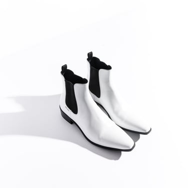 PRADA White Chelsea Boots (Sz. 39)