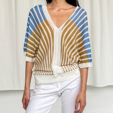 Missoni Sky Tan Chevron Knit Blouse (M)