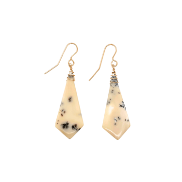 OOAK Light Pink Agate Drop Earrings