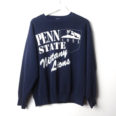 vintage PENN State NITTANY Lions football boxy 1980s vintage slouchy sweatshirt -- size large 