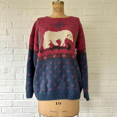 1990's L/XL Polar Bear Knit Sweater 