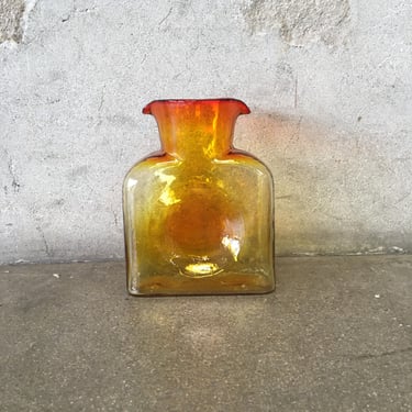 Blenko Glass Amberina Water Bottle