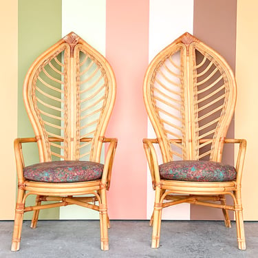 Pair of Palm Frond Accent Chairs