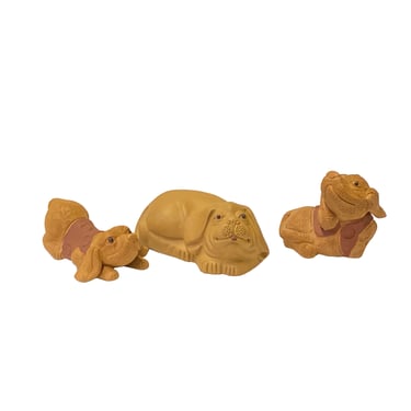 Set of 3 Small Ceramic Animal Figure Display Art ws2344E 