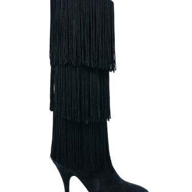 1990s Fringe Suede Boots, 6