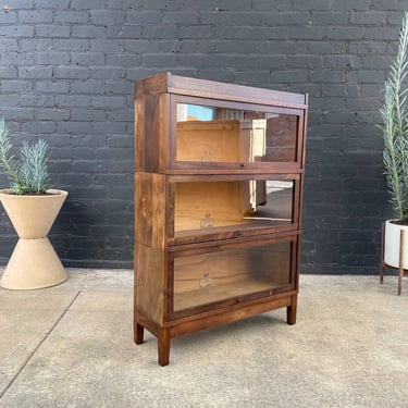 Vintage Barristers Maple Wood & Glass Stackable Bookcase, c.1950’s 