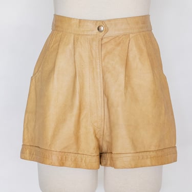 1970s Buckskin Leather Shorts Hot Pants XS/S 