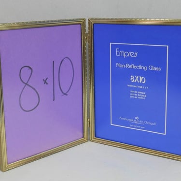Vintage Hinged Double Picture Frame - Gold Tone Metal w/ | Whirlgig ...