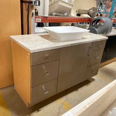 Brookhaven Vanity with Sink and Light Brown Base