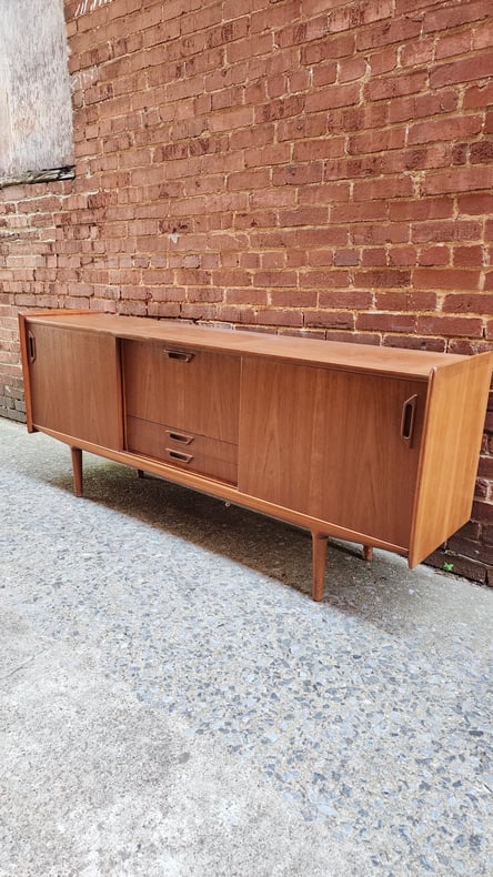 Danish Teak Credenza with Tilt-down Door