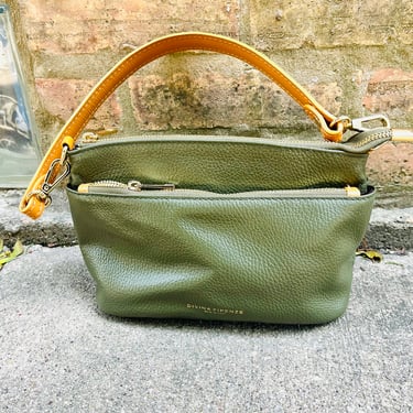 Divina Firenze Made In Italy Leather Olive Green Bag by LeChalet